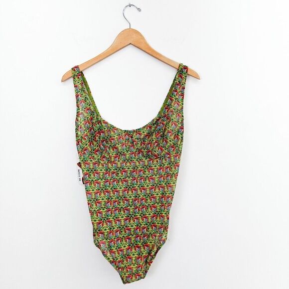 Lifestyles Direct Other - Lifestyles Direct Women’s Tan Through Printed One Piece Scoop Back Underwire Swi
